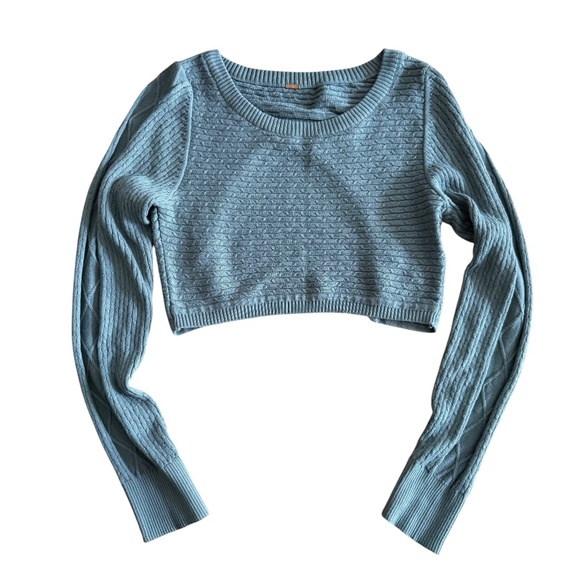 Free People Cropped Knit Sweater Womens Size Small - Picture 1 of 5